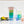 Simple Stacked Nested Pitcher Set, 4 Assorted Color Glasses