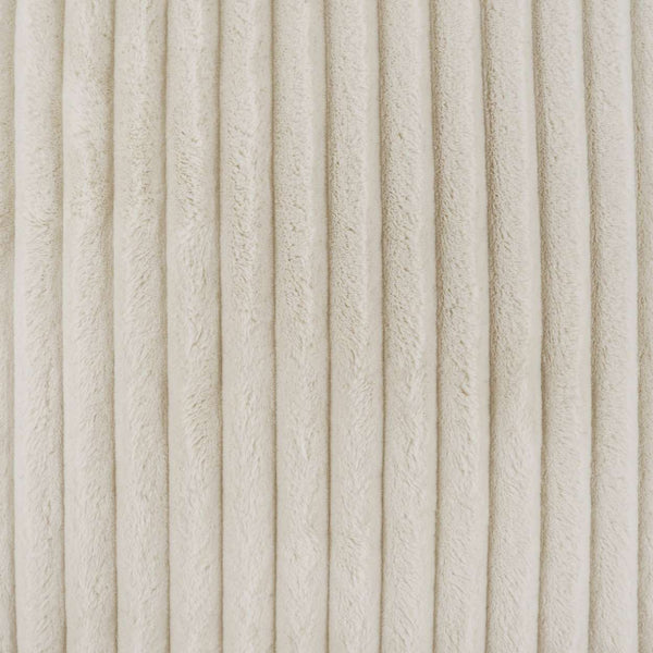 Ribbed White Fur Pillow