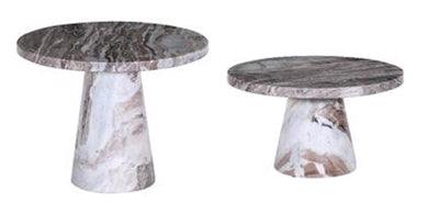 Cone Marble Side Tables (Set of 2)