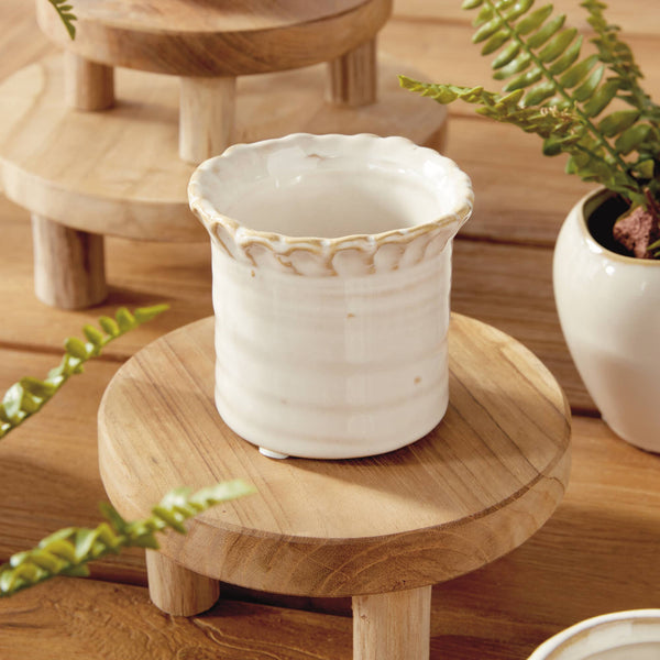 Dezie Mini Pots, Cream