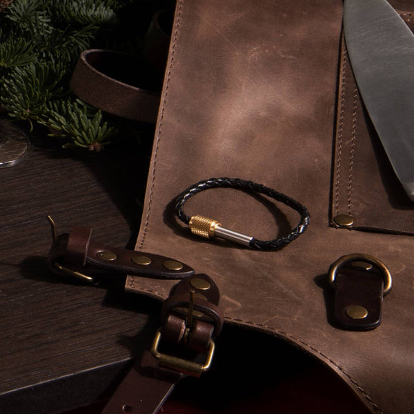 SINGLE BRACELET / BLACK / BRASS / STEEL