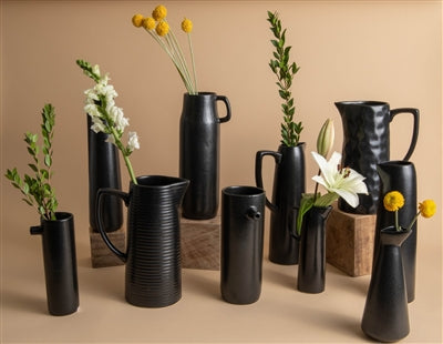 Black Ceramic Pitcher