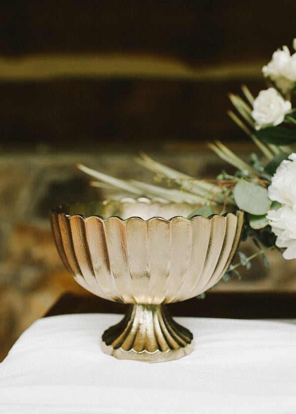 Gold Scalloped Bowl
