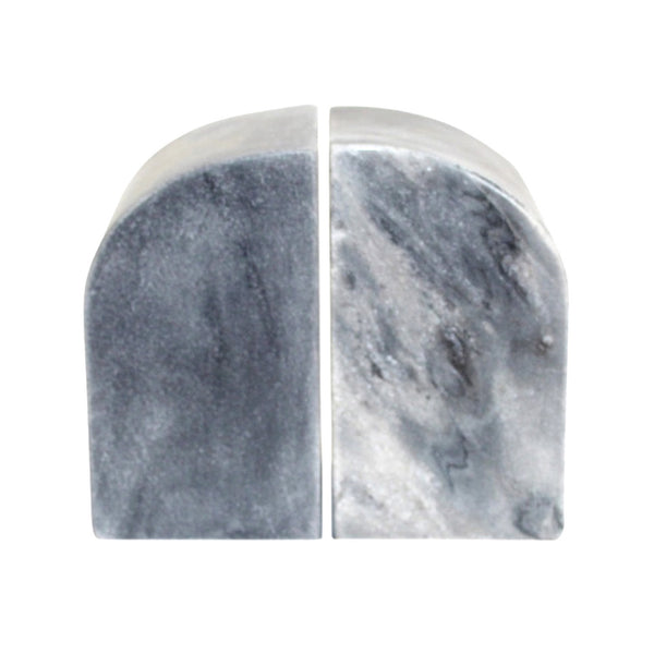 Grey Marble Bookends - Set of 2