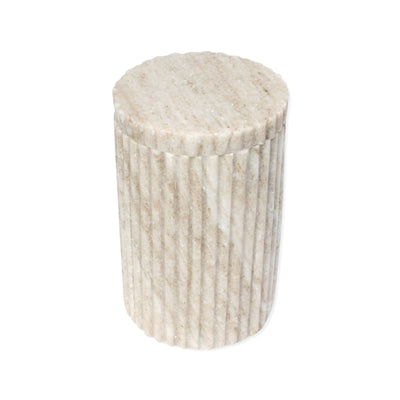 Grooved Marble Canister