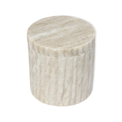 Beige Marble Canister