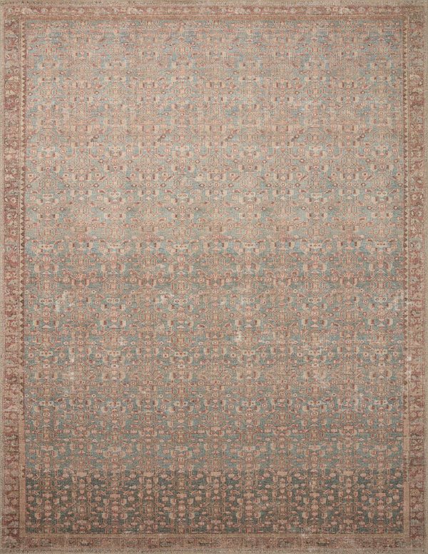 Angela Rose x Loloi Aubrey Blue / Terracotta 8'-3" x 11'-3" Area Rug