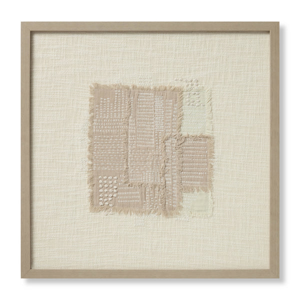 Amber Lewis x Loloi Harbor Beige / Ivory 2'-2" X 2'-2" Wall Art