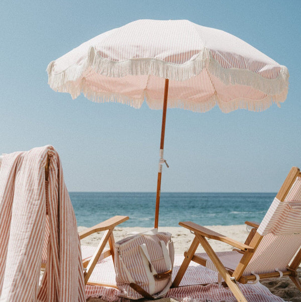 The Premium Beach Umbrella / Lauren's Pink Stripe