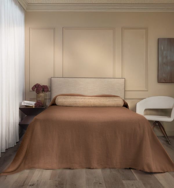 Rain Linen King Bedspread