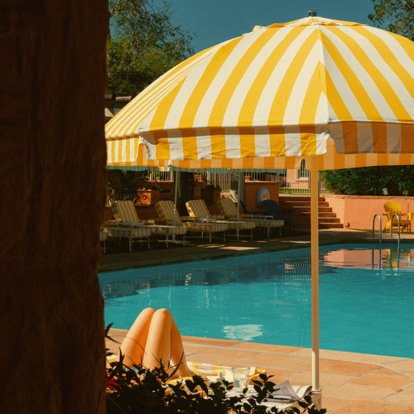 The Patio Umbrella / Crew Mimosa Yellow Stripe