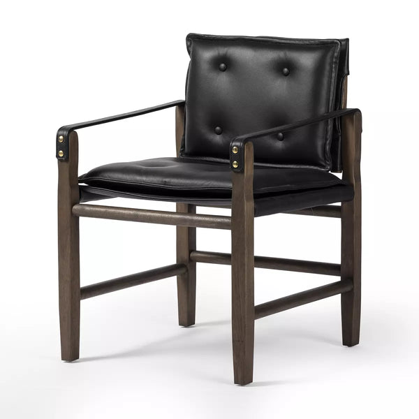 Black Leather Dining Chair