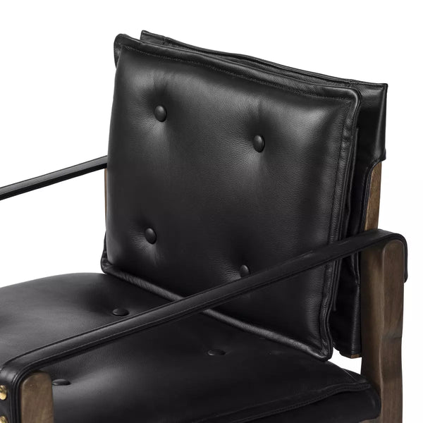 Black Leather Dining Chair