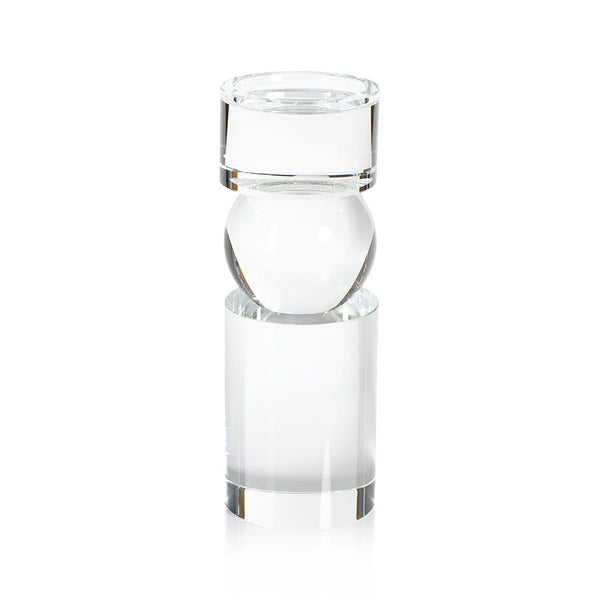 Ria Clear Crystal Pillar Holder