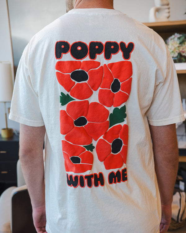 Poppy With Me Back Print T Shirt