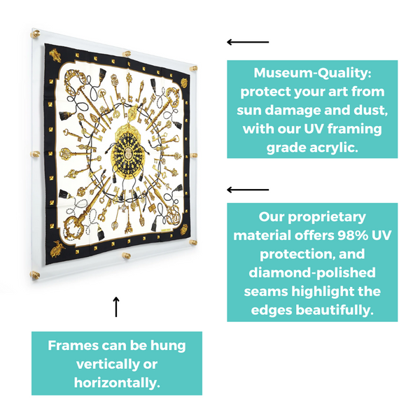 Floating Clear Acrylic Scarf Frame