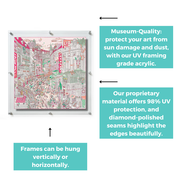 Floating Clear Acrylic Scarf Frame