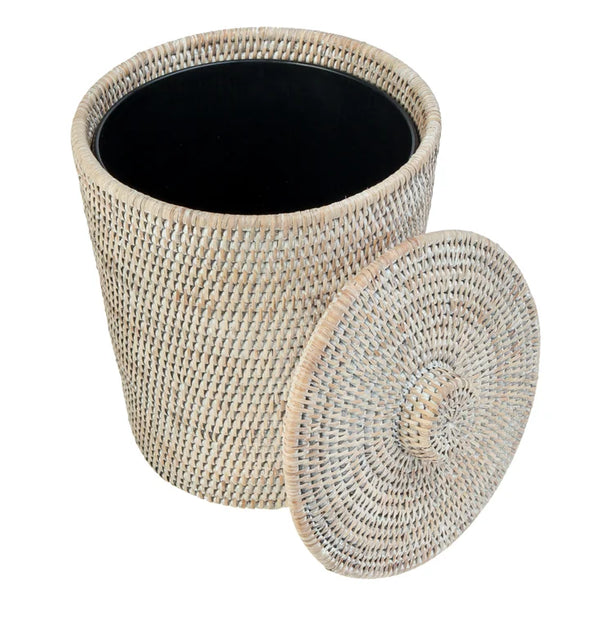 Wicker Trash Can