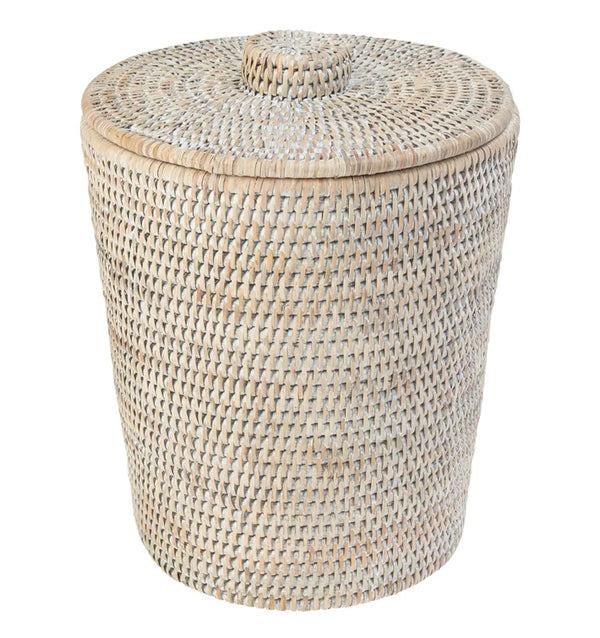 Wicker Trash Can