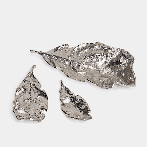 Silver Leaves (Set of 3)