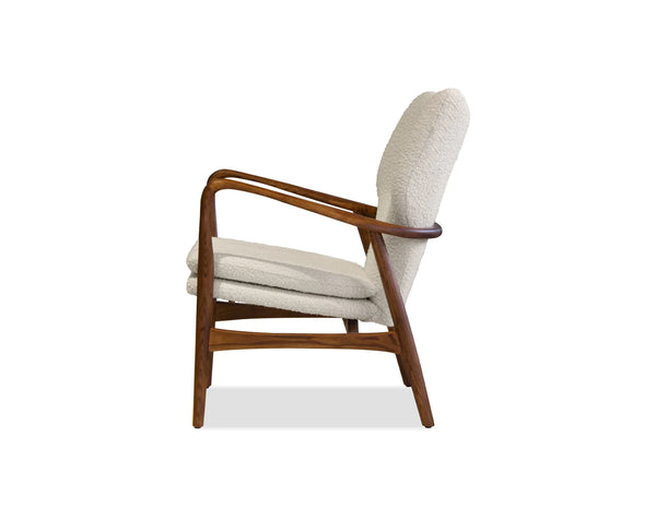 Cream Boucle Lounge Chair