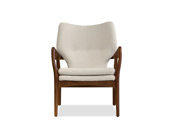 Cream Boucle Lounge Chair