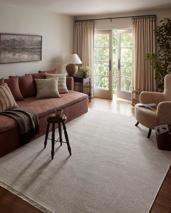 Amber Lewis x Loloi Malibu Ivory / Dove 2'-3" x 7'-7" Runner Rug