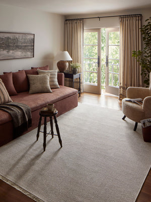 Amber Lewis x Loloi Malibu Ivory / Dove 2'-3" x 10'-0" Runner Rug