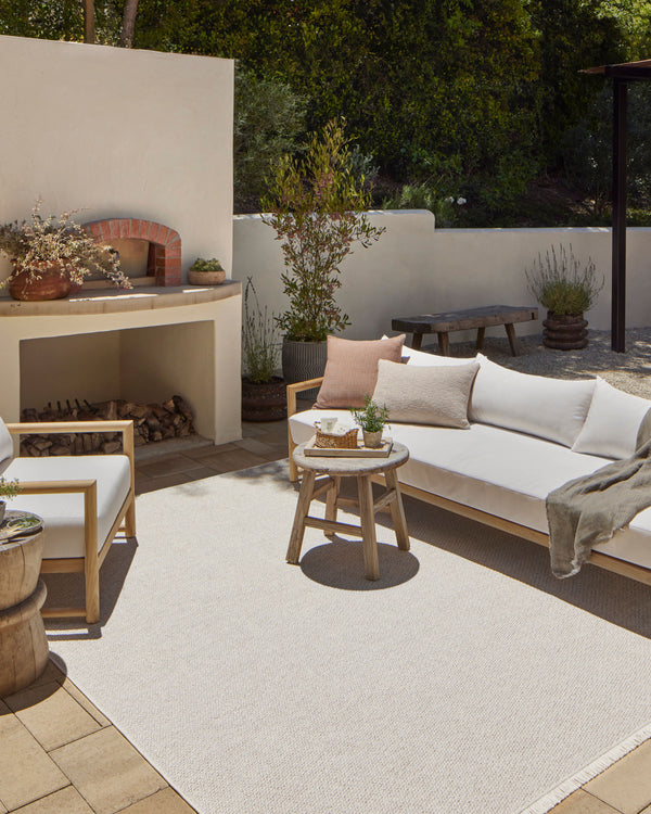Amber Lewis x Loloi Malibu Ivory / Dove 2'-3" x 7'-7" Runner Rug