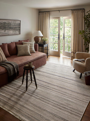 Amber Lewis x Loloi Malibu Ivory / Dove 3'-9" x 5'-9" Accent Rug