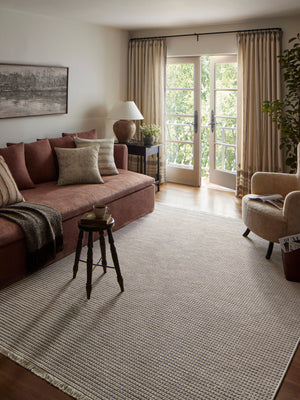 Amber Lewis x Loloi Malibu Ivory / Dove 6'-4" x 9'-2" Area Rug