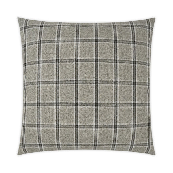 Heather Grey Plaid Pillow