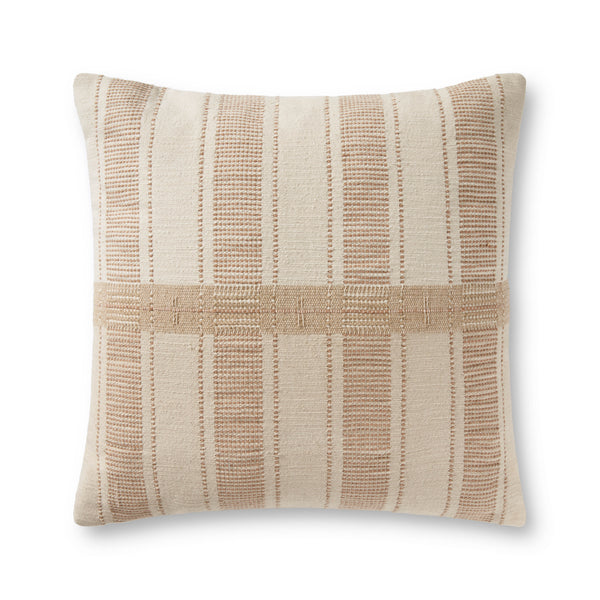 Amber Lewis x Loloi PAL0003 Cream / Multi 22" x 22" Cover w/Poly Pillow