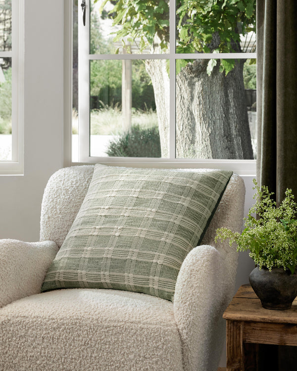 Amber Lewis x Loloi PAL0004 Green 22" x 22" Cover Only Pillow