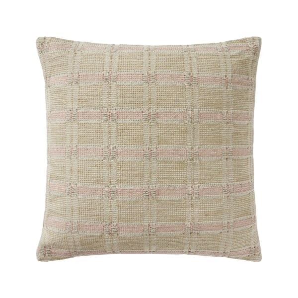 Amber Lewis x Loloi PAL0005 Ivory / Beige 22" x 22" Cover w/Poly Pillow