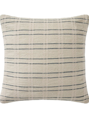 Amber Lewis x Loloi PAL0006 Cream / Blue 22" x 22" Cover w/Poly Pillow