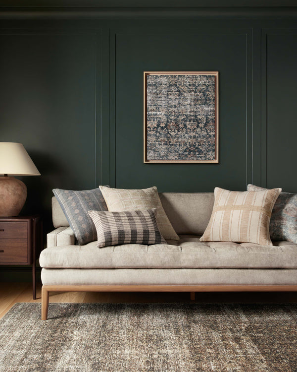 Amber Lewis x Loloi PAL0007 Denim 22" x 22" Cover w/Poly Pillow