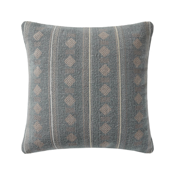 Amber Lewis x Loloi PAL0007 Denim 22" x 22" Cover w/Poly Pillow