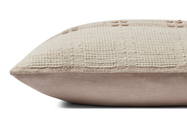 Amber Lewis x Loloi PAL0008 Natural 13" x 21" Cover w/Poly Pillow