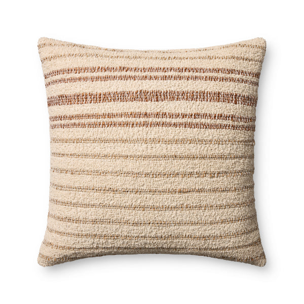 Amber Lewis x Loloi Atley Natural / Amber 22'' x 22'' Cover w/Poly Pillow