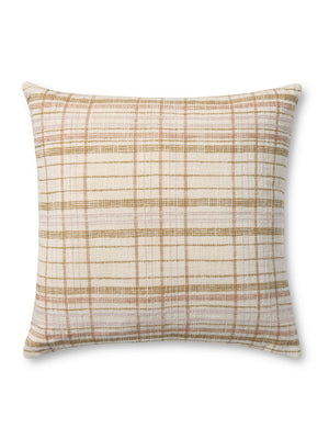 Amber Lewis x Loloi Avalon Wheat / Multi 22'' x 22'' Cover w/Poly Pillow