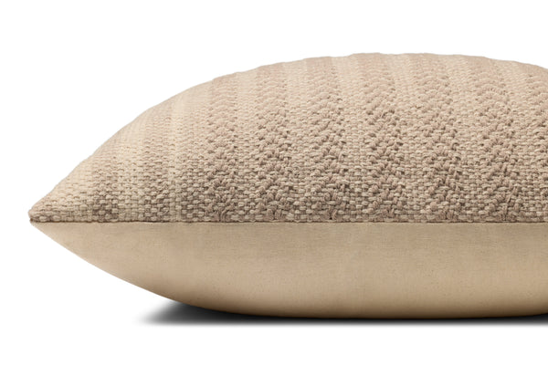Amber Lewis x Loloi Blair Beige 22'' x 22'' Cover w/Poly Pillow