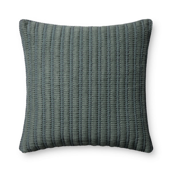 Amber Lewis x Loloi Callahan Blue 24'' x 24'' Cover w/Poly Pillow