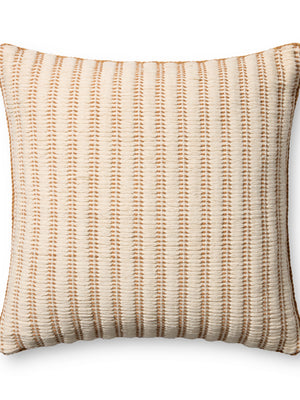 Amber Lewis x Loloi Callahan Natural / Amber 24'' x 24'' Cover w/Poly Pillow