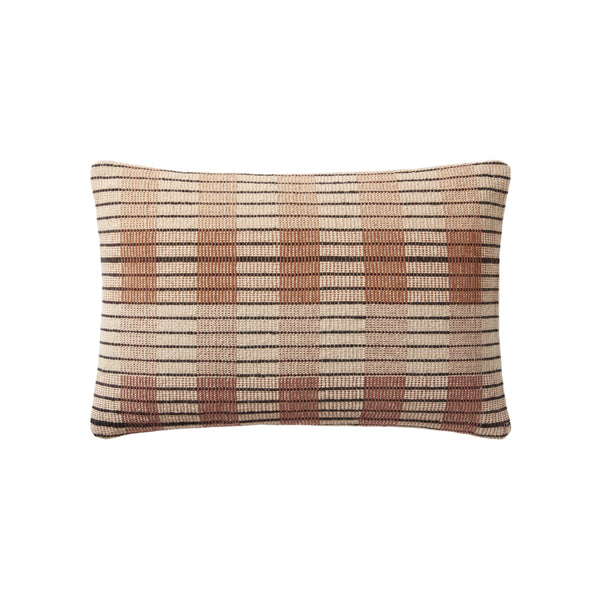 Amber Lewis x Loloi PAL0010 Ivory / Brown 13" x 21" Cover w/Poly Pillow