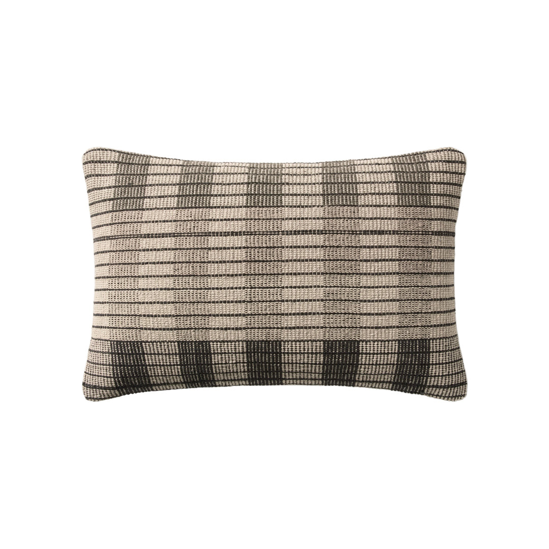 Amber Lewis x Loloi PAL0011 Ivory / Black 13" x 21" Cover Only Pillow