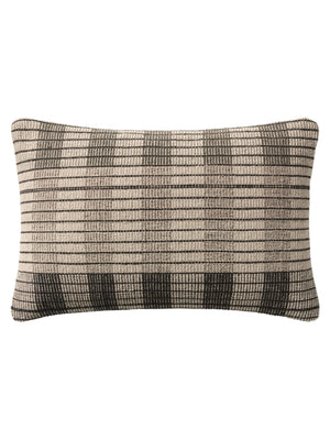 Amber Lewis x Loloi PAL0011 Ivory / Black 13" x 21" Cover w/Down Pillow