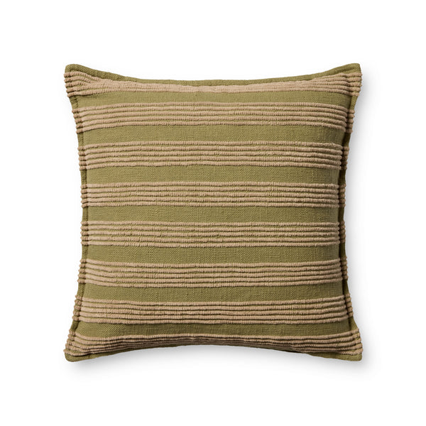 Amber Lewis x Loloi Aspyn Olive 20'' x 20'' Cover w/Poly Pillow