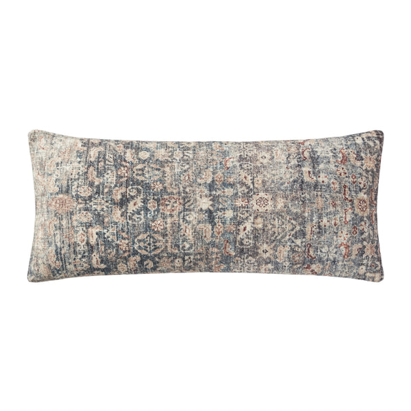 Amber Lewis x Loloi PAL0012 Denim / Natural 13" x 35" Cover w/Poly Pillow