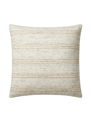 Amber Lewis x Loloi Zephyr PAL0040 Ivory / Natural 18'' x 18'' Cover w/Poly Pillow